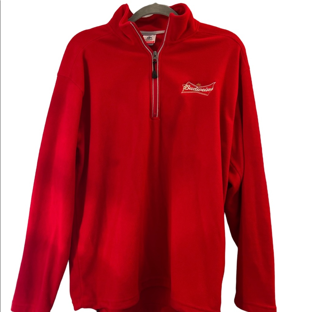 Men’s Fall  Budweiser Fleece in Red- Size M